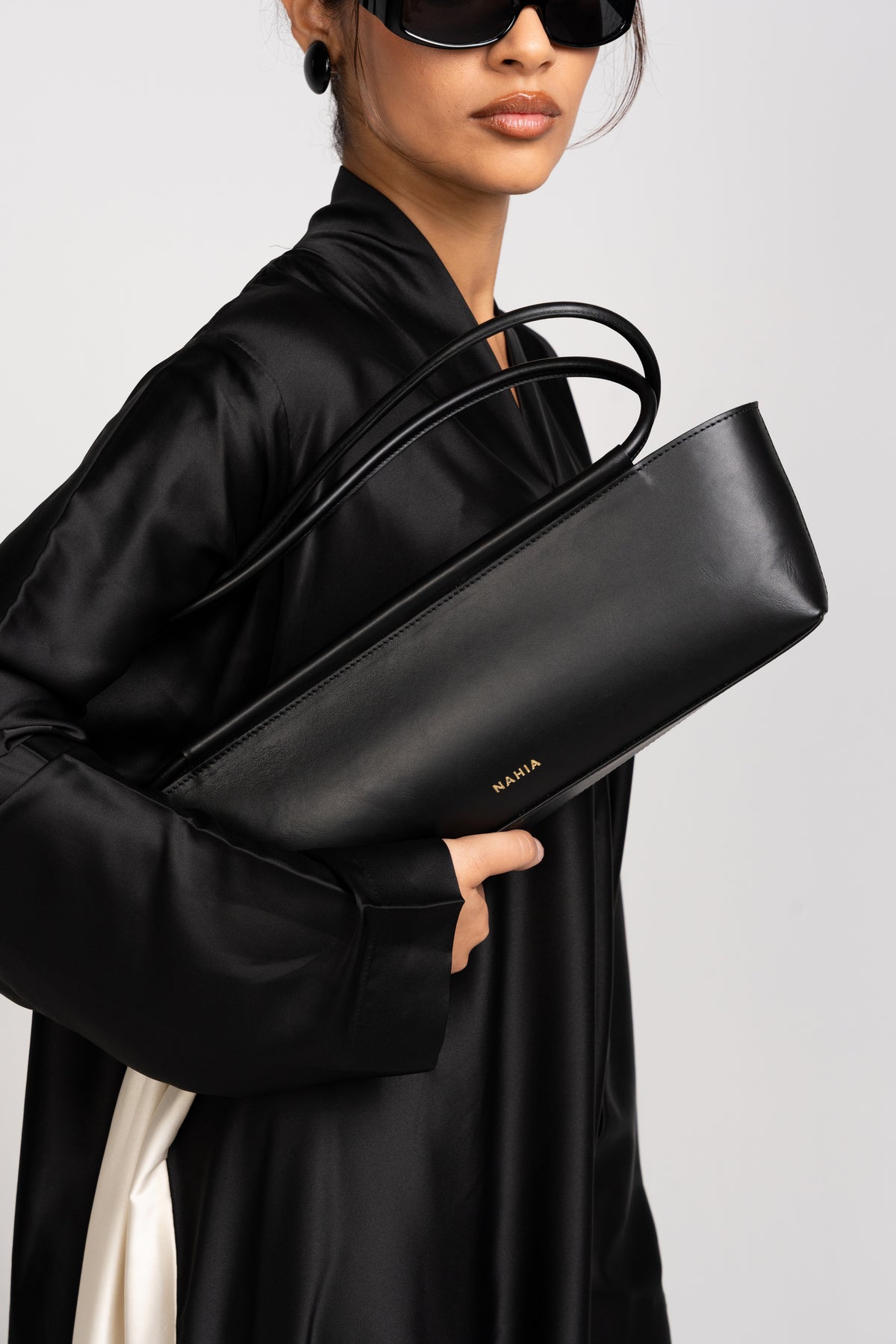 Arc Leather Bag - Black
