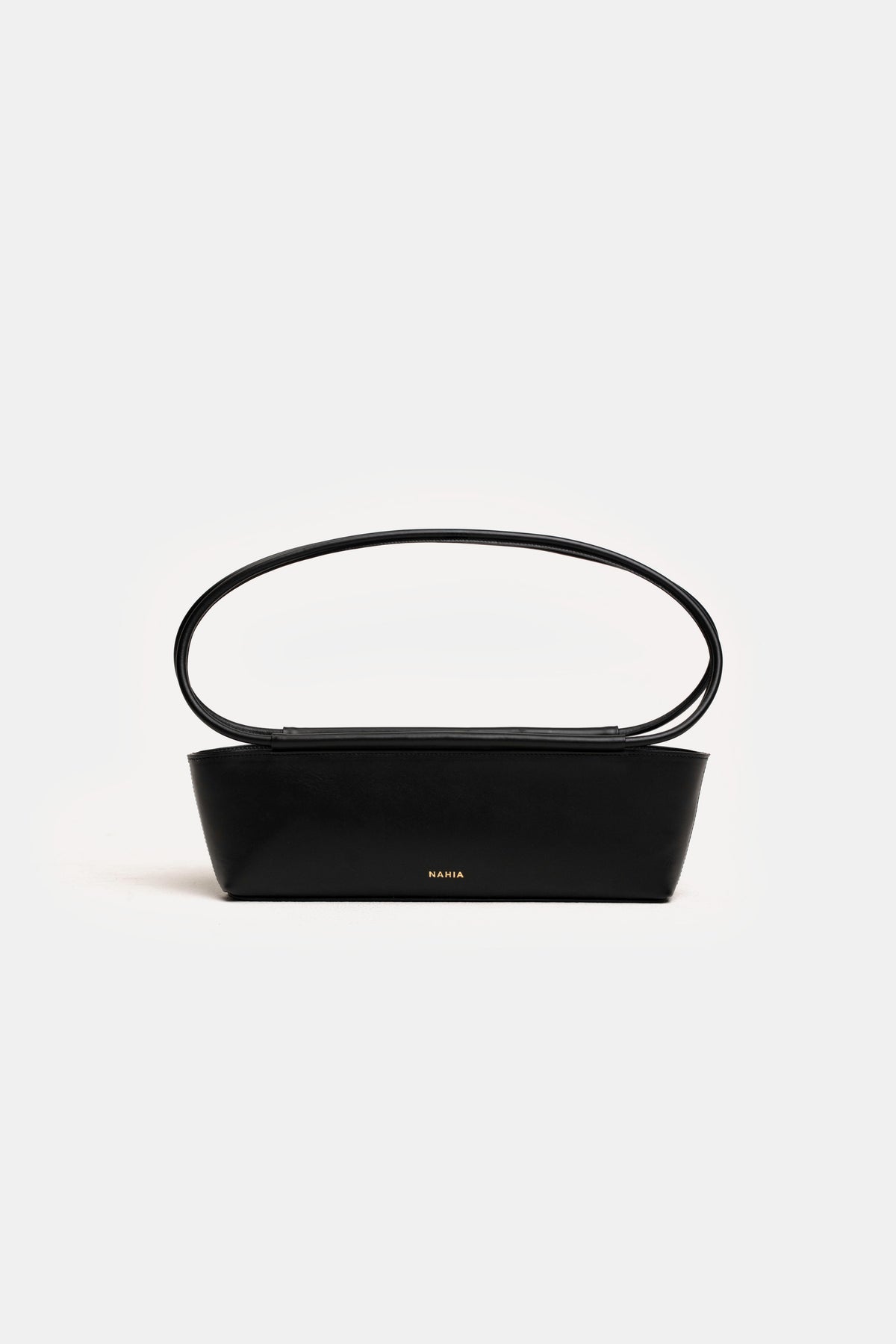 NAHIA ARC leather bag in black
