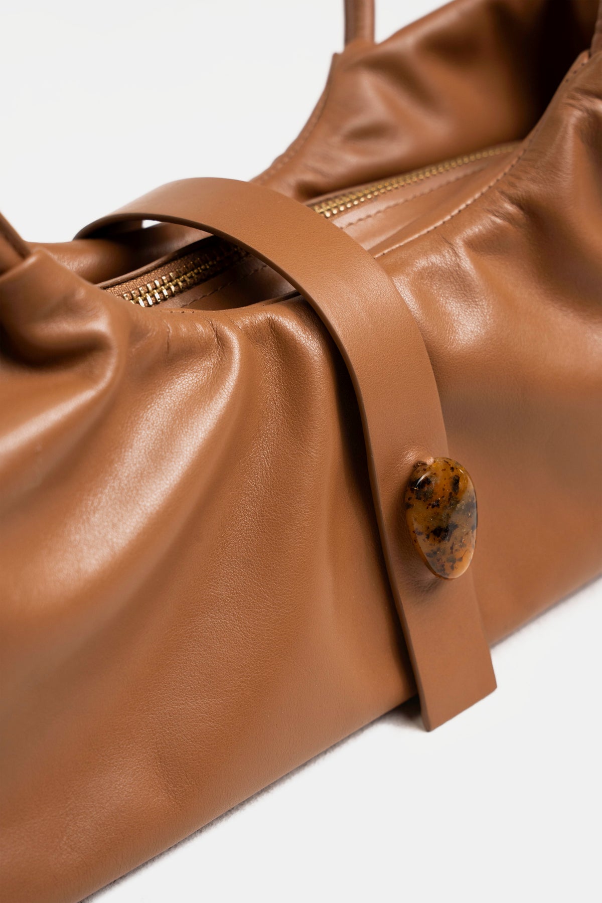 May Leather Bag - Caramel Brown