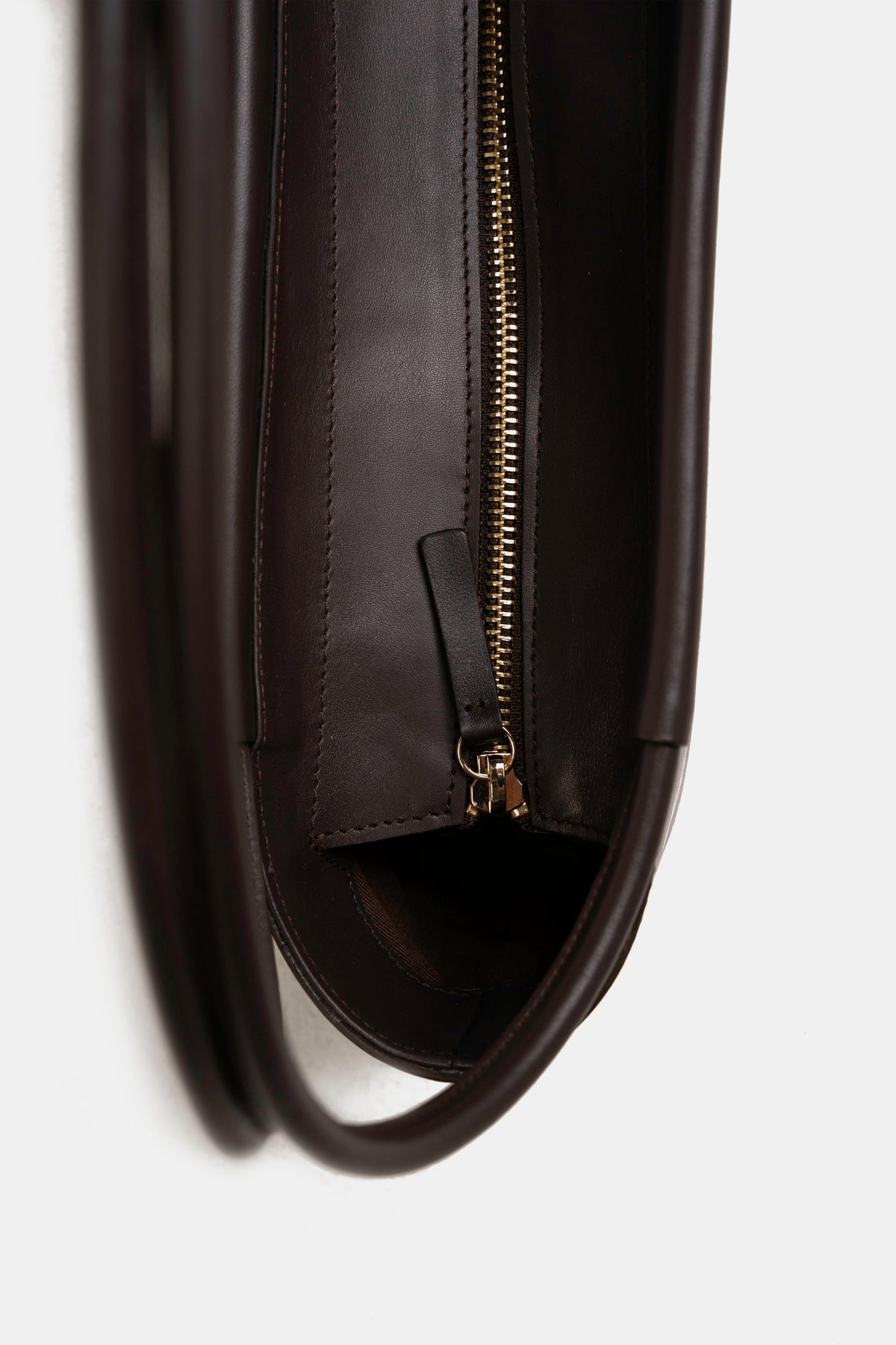 Arc Leather Bag - Dark Brown