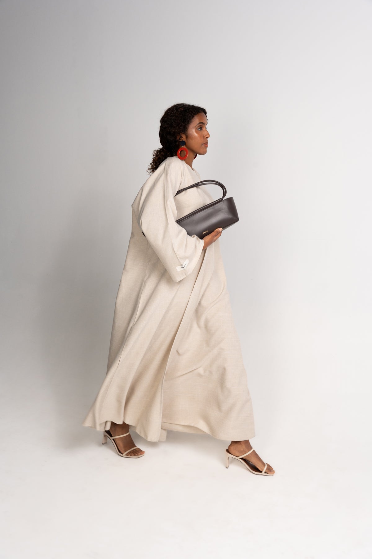 Arc Leather Bag - Dark Brown