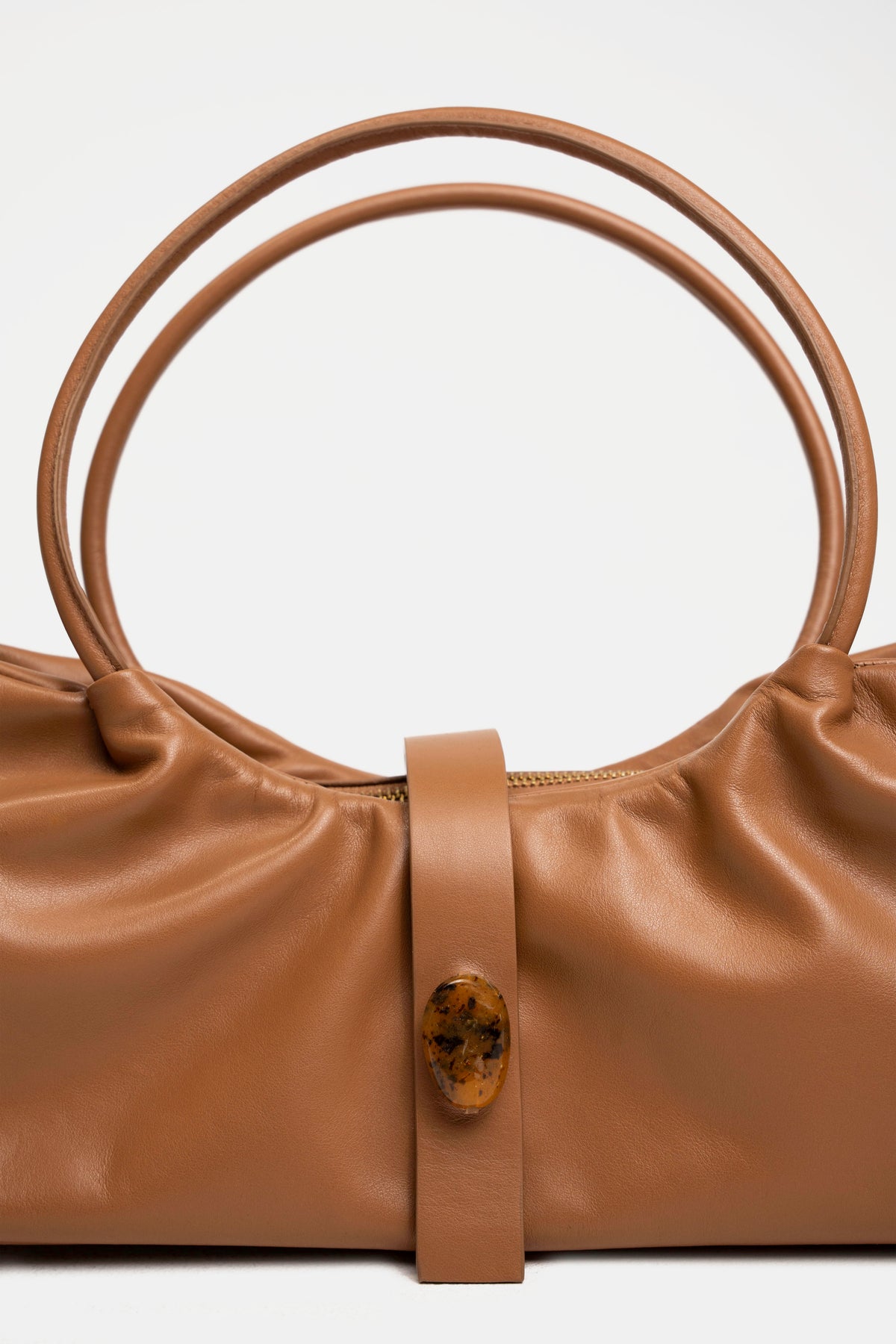 May Leather Bag - Caramel Brown