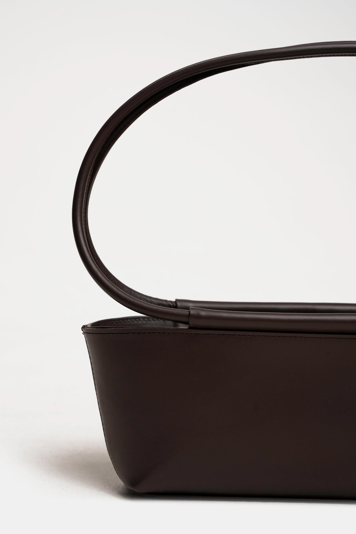 Arc Leather Bag - Dark Brown